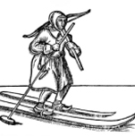 Man and his skis by Johannes Schefferus 1673.jpg